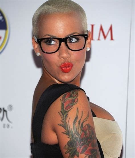 amber rose shaved head